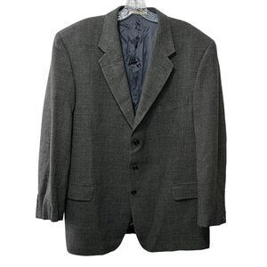 Men's Joseph Abboud 3 Button Tweed Tan/Brown Wool Blazer Size 44R